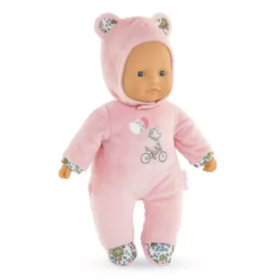 My Doudou COROLLE - Little Heart Pink Bear - 30 cm - small baby doll - sen