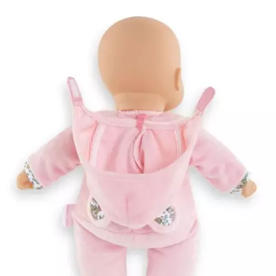 My Doudou COROLLE - Little Heart Pink Bear - 30 cm - small baby doll - sen