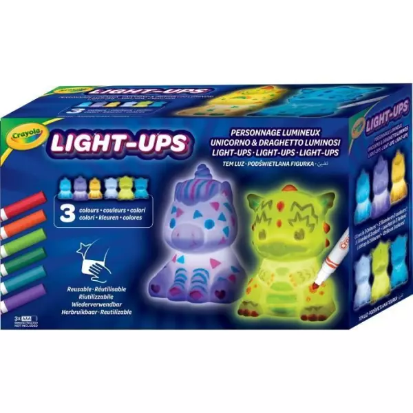 Créatif - CRAYOLA - Colorable Light Up Characters - Personnalise ta veilleuse avec feutres! Des 4 ans