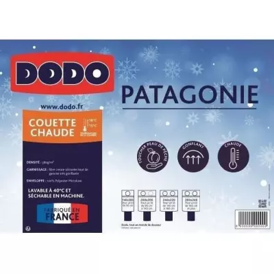 DODO Couette chaude Patagonie blanc - 240x260 cm