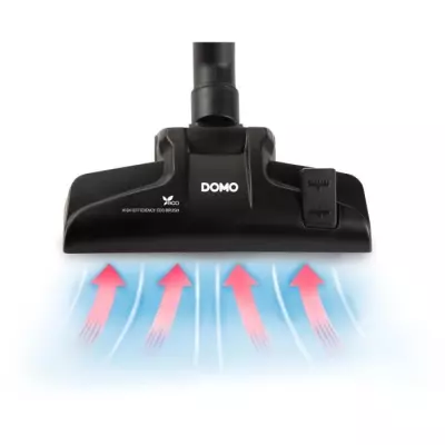 DOMO DO1033S - Aspirateur compact avec sac 450W - Filtre HEPA10. Rayon d'action 7m .Capacité de sac de 1,5L.Flexible plastique