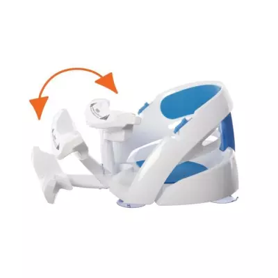 Siege de bain - DREAMBABY - Super confortable - Indicateur de détection de chaleur - 6 a 24 mois jusqu'a 13 kg - Blanc