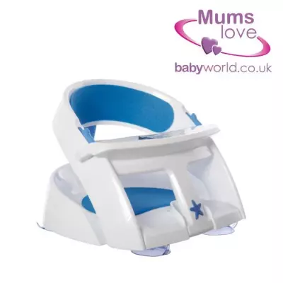 Siege de bain - DREAMBABY - Super confortable - Indicateur de détection de chaleur - 6 a 24 mois jusqu'a 13 kg - Blanc