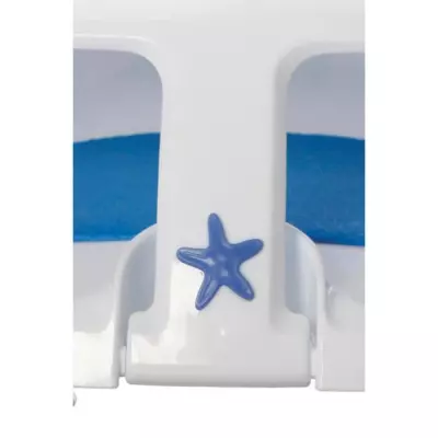 Siege de bain - DREAMBABY - Super confortable - Indicateur de détection de chaleur - 6 a 24 mois jusqu'a 13 kg - Blanc