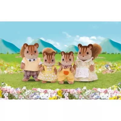 Red squirrel family - SYLVANIAN FAMILIES - Miniature character - M