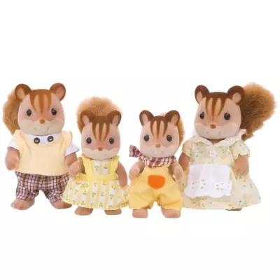 Red squirrel family - SYLVANIAN FAMILIES - Miniature character - M