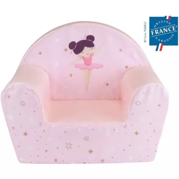 Club chair Dancer Ballerina for children - FUN HOUSE - W.52 x D.33 x H.42 cm - Pink