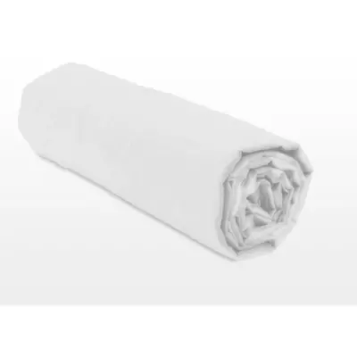 Drap Housse - HOME LINGE PASSION - HP71760 - 90 x 190 cm + 30 cm bonnet - Microfibre - 82 g - BLANC