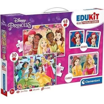 Clementoni - Edukit - Disney Princesses - Learning box 4 in 1