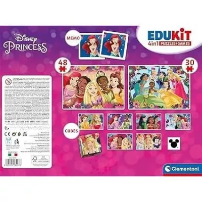 Clementoni - Edukit - Disney Princesses - Learning box 4 in 1