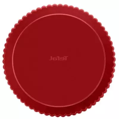 TEFAL Delibake Moule a tarte 28 cm, Revetement antiadhésif, Haute qualité, Rouge J1641514