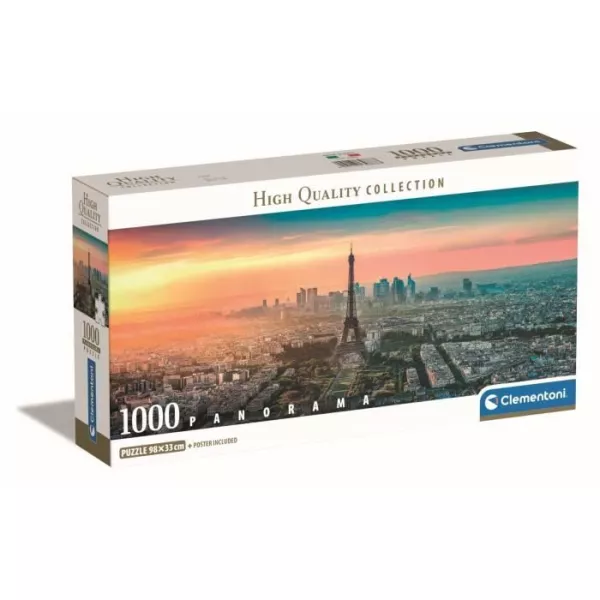 Clementoni - 1000p Panorama Paris - 98 x 33 cm - Avec poster