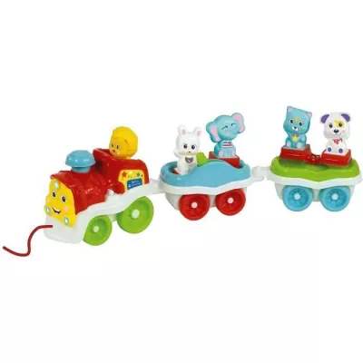 Baby Clementoni - Le train des animaux - Locomotive interactive + 5 pe