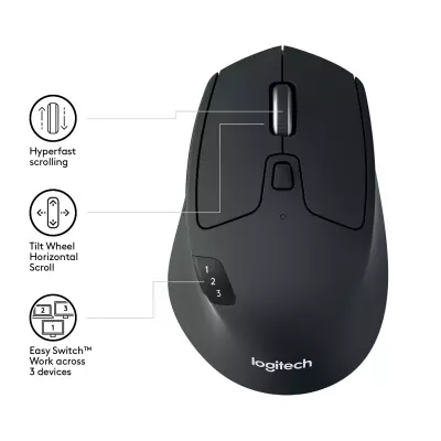 Logitech M720 souris Bureau Droitier RF sans fil + Bluetooth Optique 1000 DPI