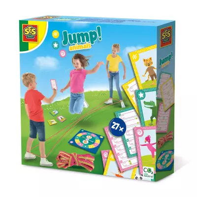 SES Creative Jump! Animals - Sauts à l'élastique défis avec des cartes