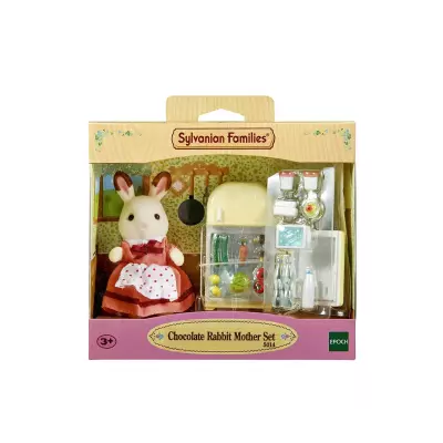 Sylvanian Families La maman Lapin Chocolat et réfrigérateur