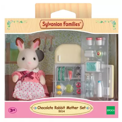 Sylvanian Families La maman Lapin Chocolat et réfrigérateur