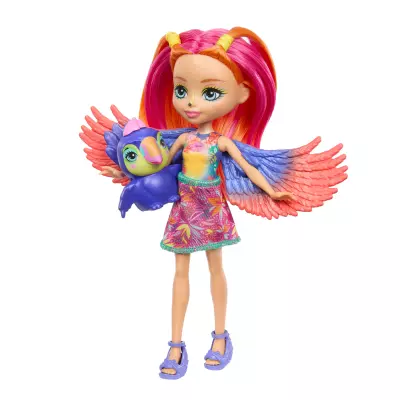 Enchantimals – MINI-POUPÉE TRIPPI TOUCAN ET CANOPY SUNSHINE BEACH