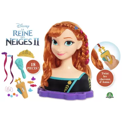 Disney Princess La Reine des Neiges 2 - Tête à Coiffer Deluxe - Anna