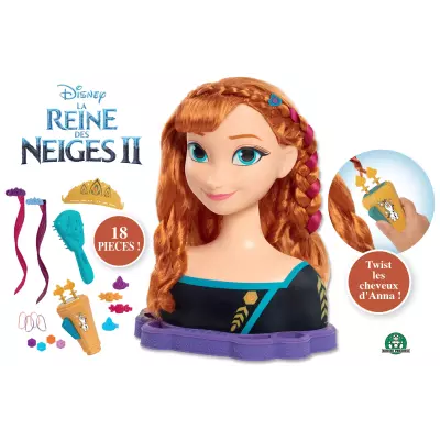 Disney Princess La Reine des Neiges 2 - Tête à Coiffer Deluxe - Anna