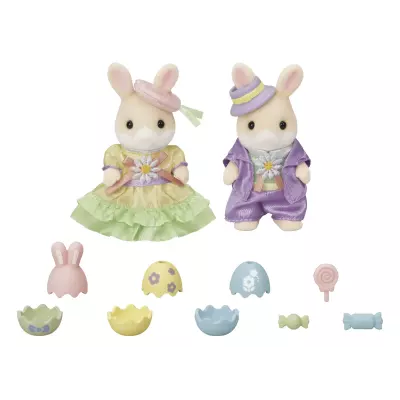 Sylvanian Families La chasse aux œufs des frères et sœurs Lapin Marguerite