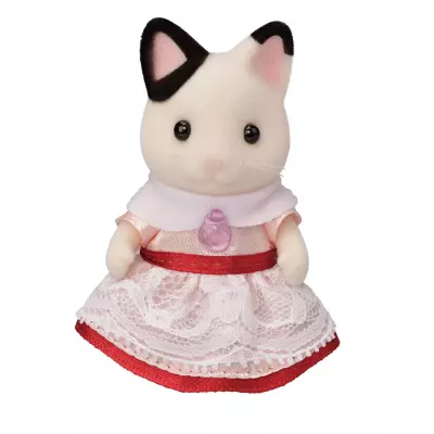 Sylvanian Families La fille Chat bicolore et son goûter d’anniversaire