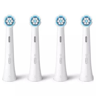 Oral-B iO Gentle Care 80346671 tête de brosses 4 pièce(s) Bleu, Blanc