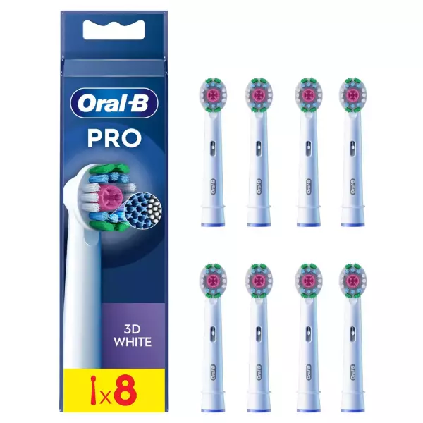 Oral-B 3D White 8 pièce(s) Blanc