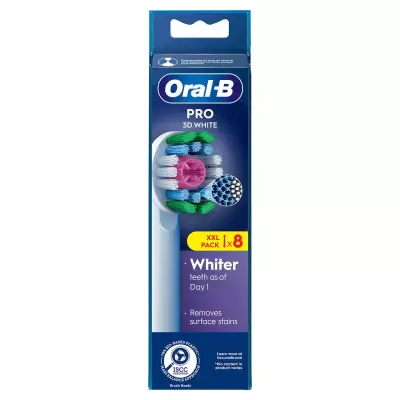 Oral-B 3D White 8 pièce(s) Blanc