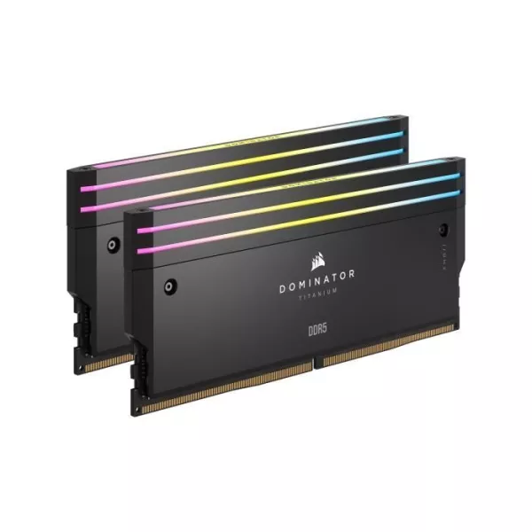 RAM memory - CORSAIR - Dominator Titanium RGB DDR5 - 32GB 2x16GB DIMM - 7200MT/s - Intel XMP 3.0 - 1.45V - Black (CMP32GX5M2X720