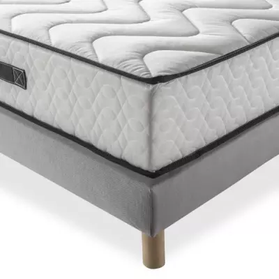 Ensemble Matelas + Sommier 140x190 cm - Mousse - 25 cm - DEKO DREAM HO