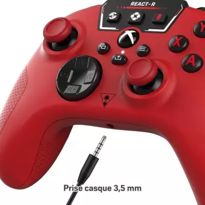 Manette de jeu filaire - TURTLE BEACH - REACT-R - Rouge - Xbox & Windows