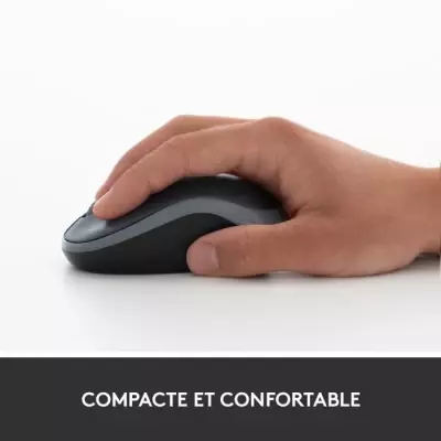 Souris Logitech M185 - souris sans fil compacte ambidextre