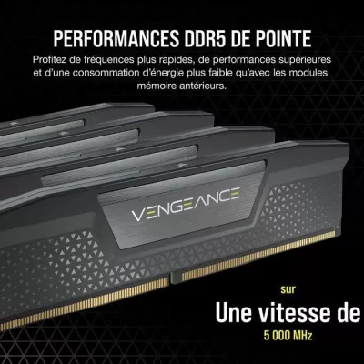 Mémoire RAM - CORSAIR - Vengeance RGB DDR5 RAM 32Go (2x16Go) 6000MHz