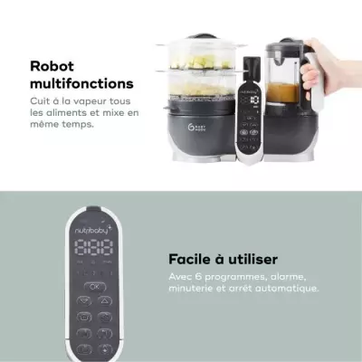 Robot préparation bébé Babymoov NUTRIBABY+ GRIS