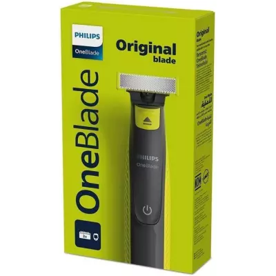 Tondeuse a barbe - PHILIPS - Oneblade QP2724/10 - 3 attaches (1 / 3 / 5 mm) incluses – sans fil rechargeable - Vert / Noir