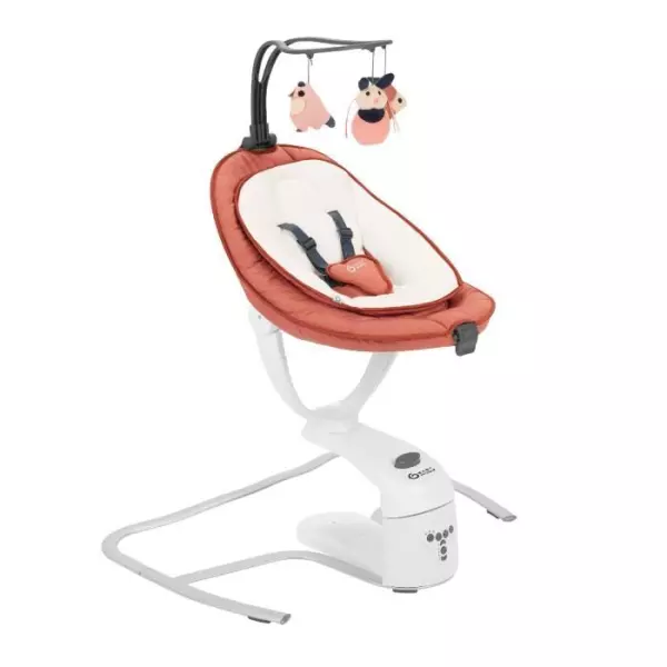 Babymoov Balancelle bébé électrique Swoon Motion, Assise a 360°, Terracotta