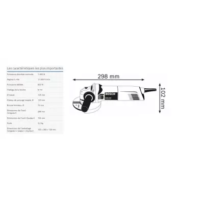 Meuleuse angulaire Bosch Professional GWS 1400 - 0601824800