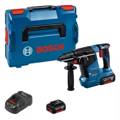 Perforateur SDS-PLUS Bosch Professional GBH 18V-24 C + 2 batteries 5.0Ah + Chargeur GAL 1880 - 0611923003