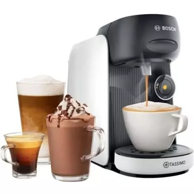 Machine a café multi-boissons BOSCH - TAS16B4 - TASSIMO T16 Finesse - 40 boissons - Réservoir d'eau amovible 0,7l - Blanc