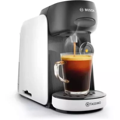 Machine a café multi-boissons BOSCH - TAS16B4 - TASSIMO T16 Finesse - 40 boissons - Réservoir d'eau amovible 0,7l - Blanc