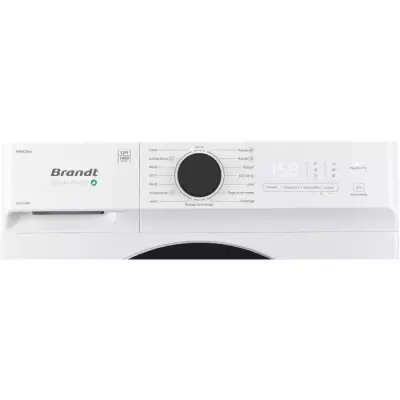 Lave-linge hublot BRANDT LLC3124W - 12 kg - Induction - L60cm - 1400 trs/min - Classe A - Blanc