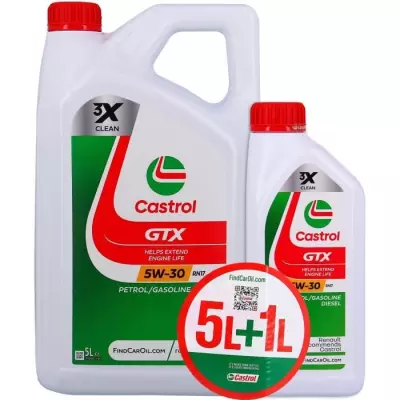 Huile Moteur - CASTROL GTX - 5W-30 RN17 - 5L+1L - 057086