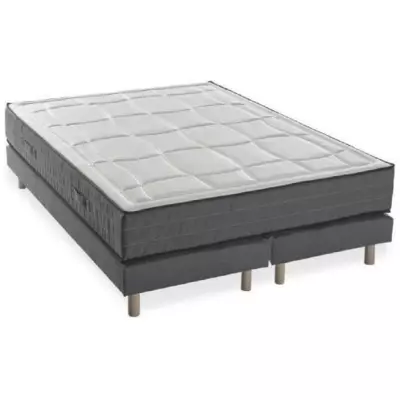 Ensemble matelas + sommiers 180x200 - Mousse mémoire - 28cm - 5 zones - Ferme - DEKO DREAM HOTEL PREMIUM LUX