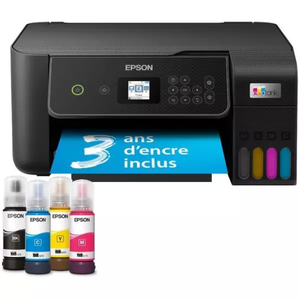 Imprimante multifonction A4 - EPSON - Ecotank ET-2870 - Wi-Fi - Réservoirs d'encre - 3 ans d'encre inclus