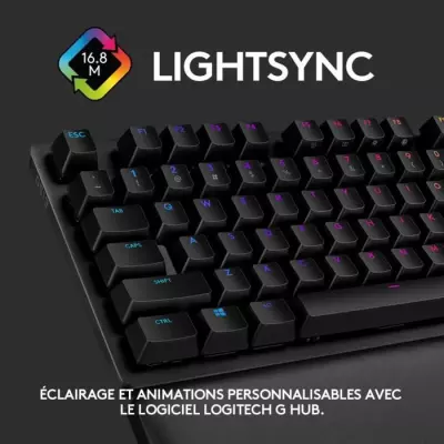 Clavier gamer - Filaire - Logitech G - G513 - Mécanique - RGB - AZERTY - NOIR