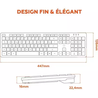 Clavier sans fil - MOBILITY LAB - Premium - AZERTY - Noir