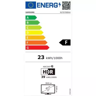 Écran PC - SAMSUNG - ViewFinity S70D - 27 FHD - Dalle VA - 5 ms - 100 Hz - HDMI / VGA