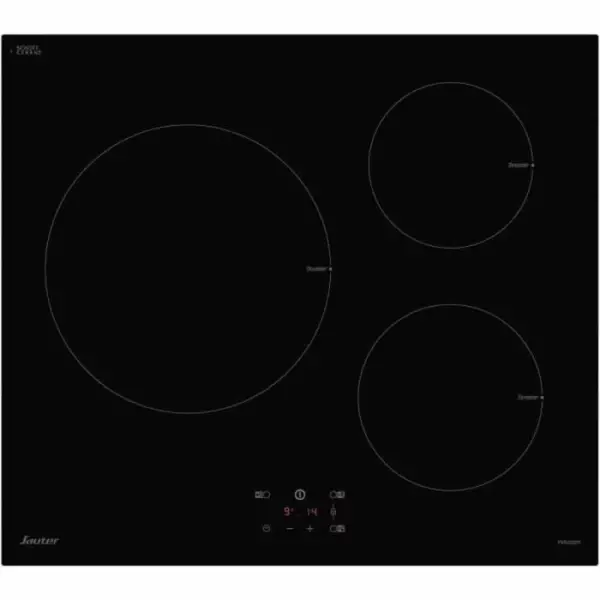 Table de cuisson induction SAUTER - 3 foyers - L60 cm - SI934B - 7200W - Noir