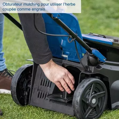 Tondeuse a batterie SCHEPPACH BC-MP380-X - 20V IXES - largeur coupe 38 cm - Mulching - sans batterie ni chargeur